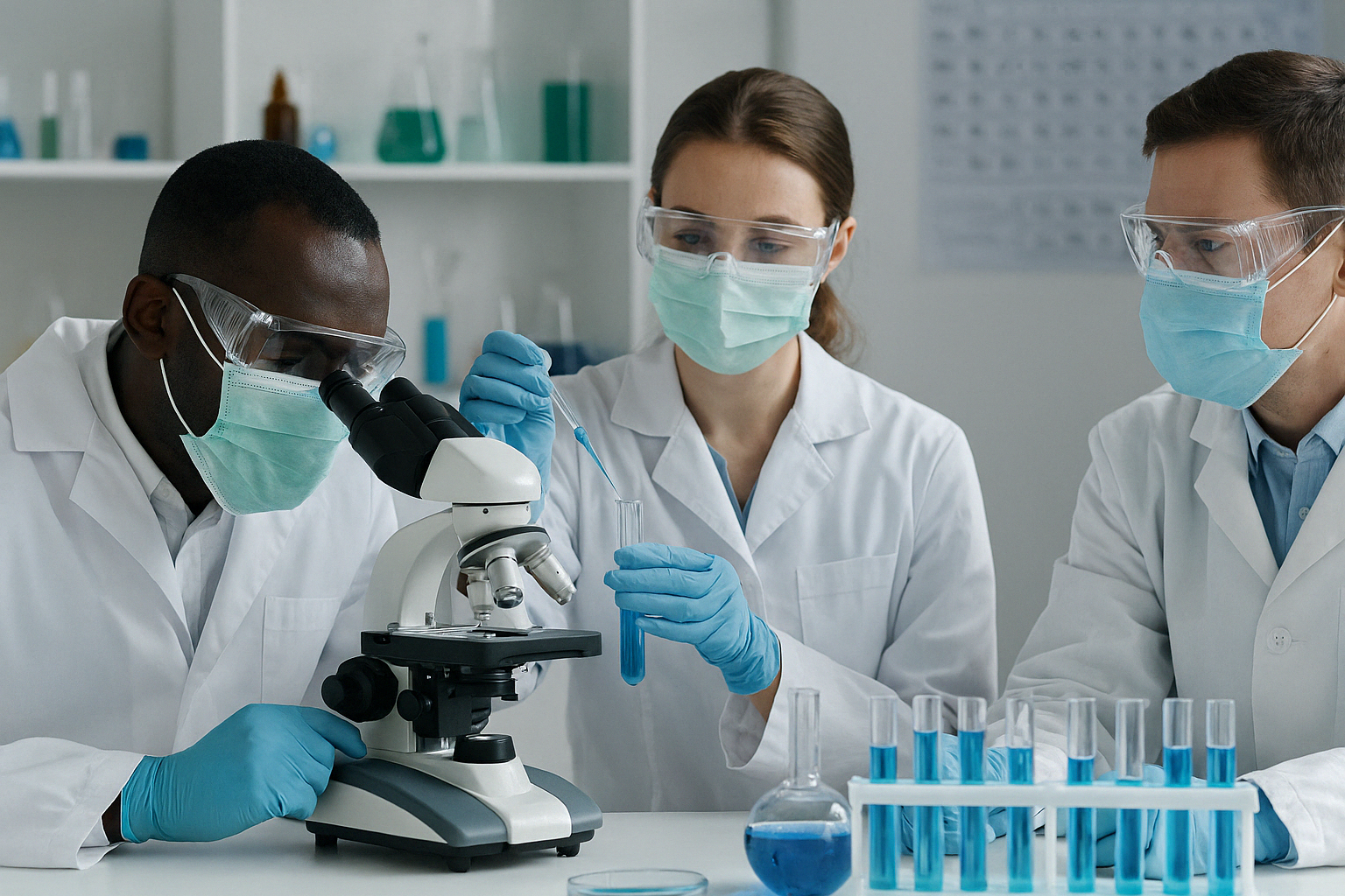 TECRC researchers in laboratory studying environmental impacts on health