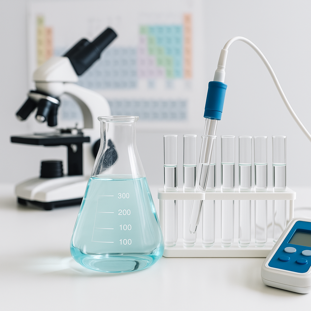 Water quality testing in laboratory setting